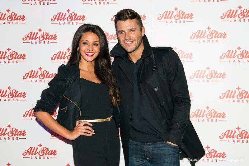 MICHELLE KEEGAN AND MARK WRIGHT AT ALL STAR LANES MANCHESTER