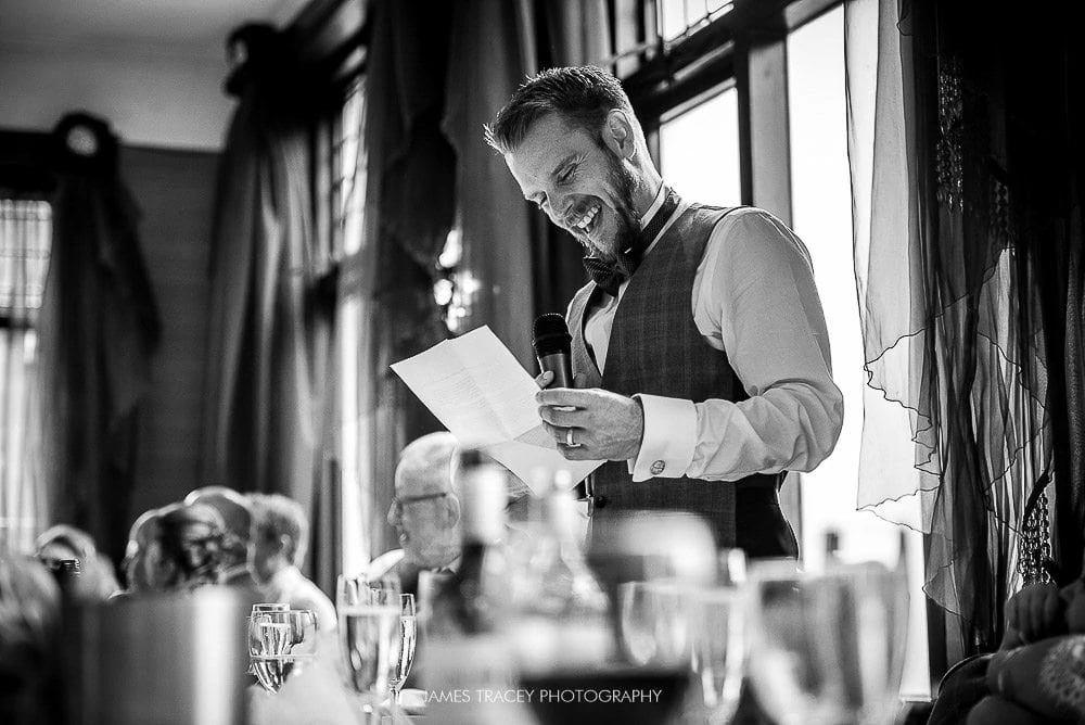 groom doing his speech