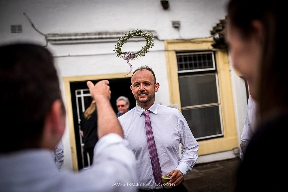 guests playing at wedding at belle epoque