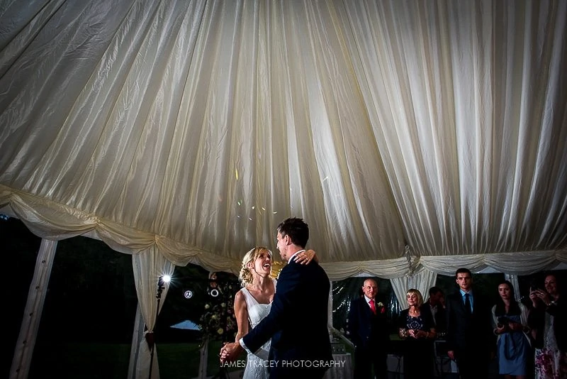 bride and groom first dance at plough inn hathersage wedding photography