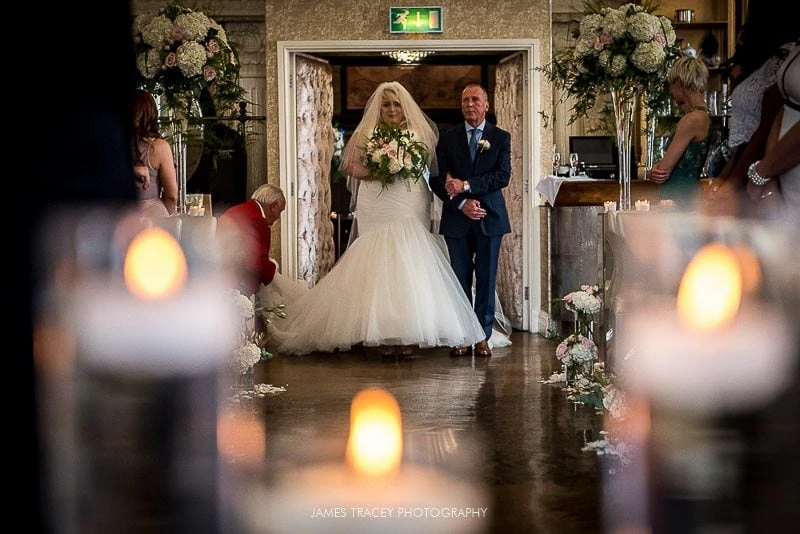 bride walking up the aisle