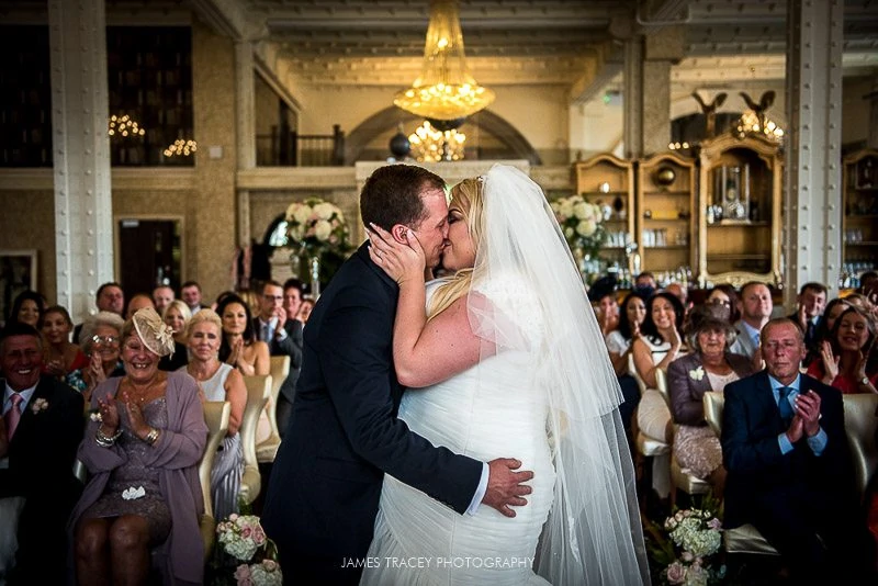 first kiss at 30 james street wedding