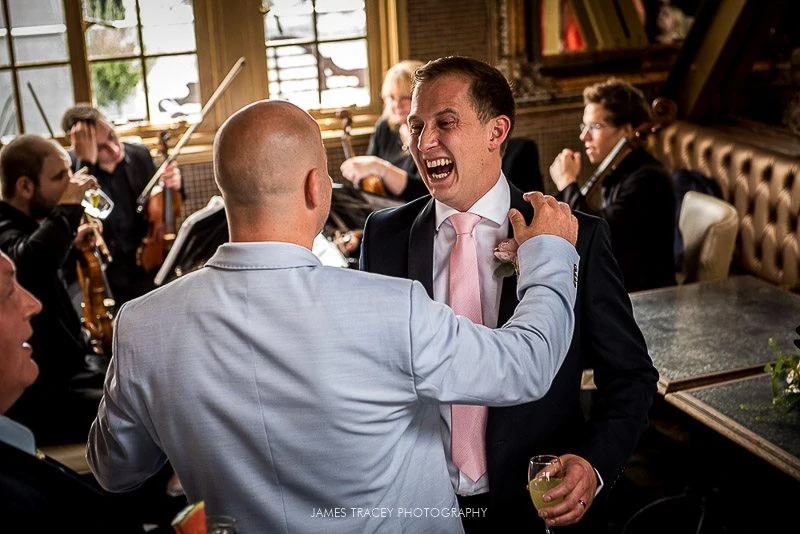 groom laughing