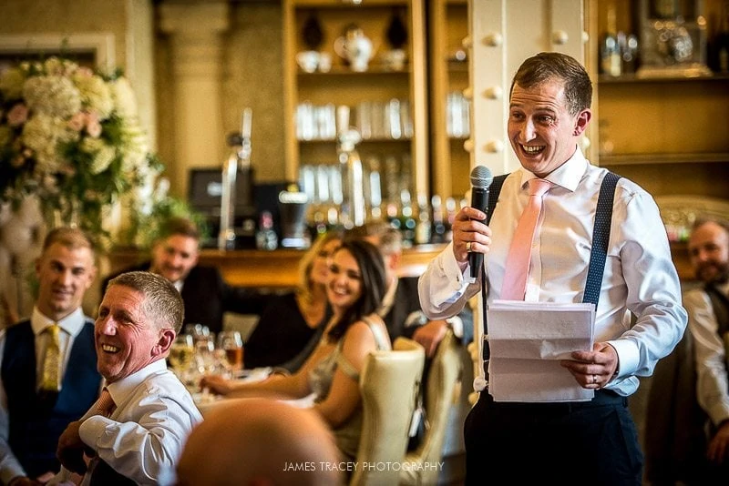 groom making his wedding speech