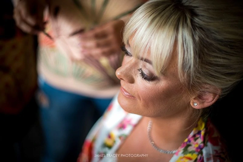 close up of bridal make up