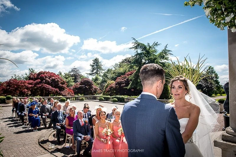 outdoor wedding at eaves hall