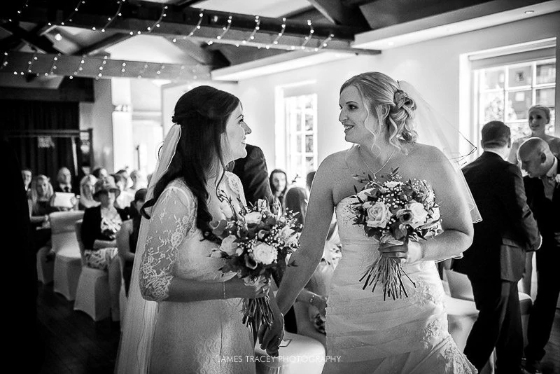 brides seeing each other