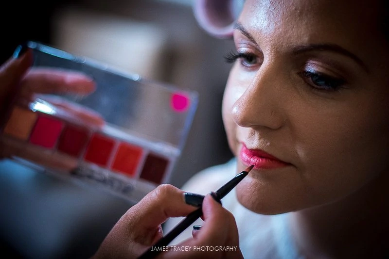 bridal make up close up