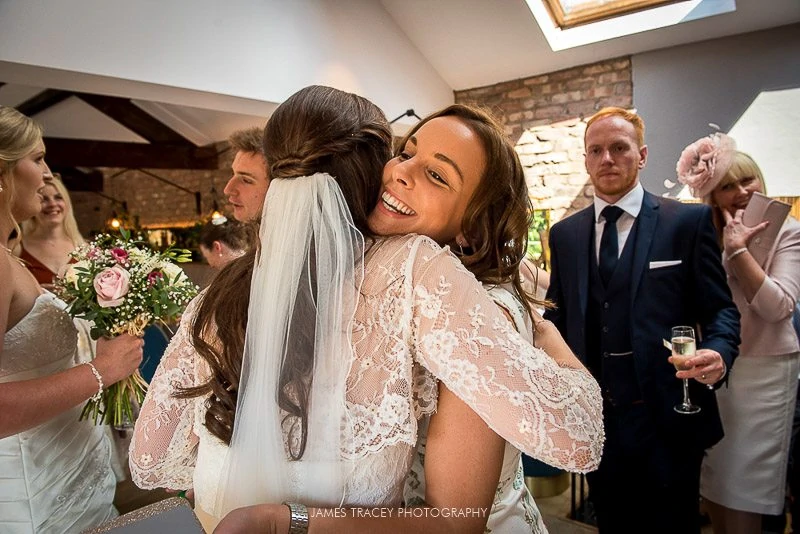 big wedding hugs