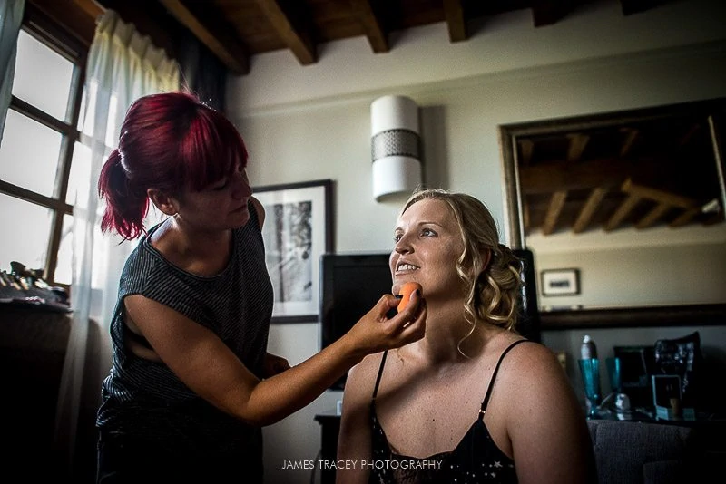 make up being applied