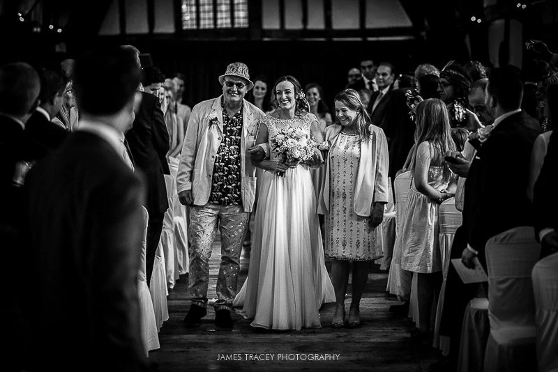 bride walking up the aisle