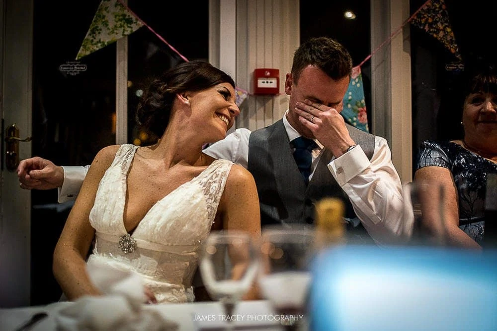 laughing bride