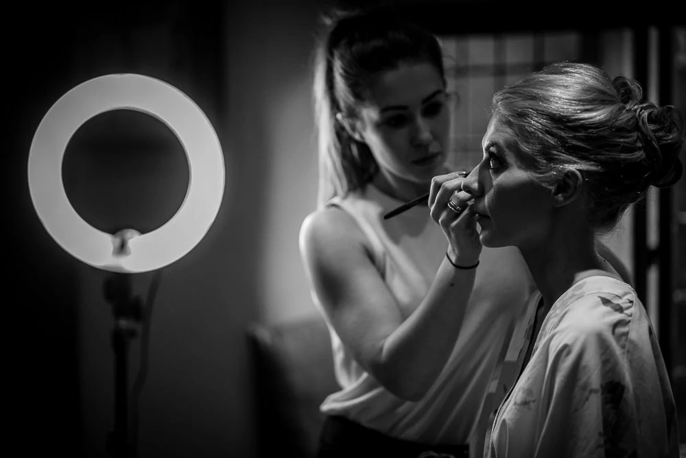 bridal make up at upper house hayfield wedding
