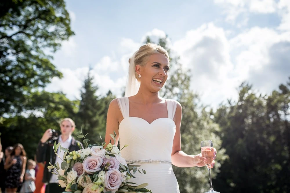 bride at upper house hayfield wedding