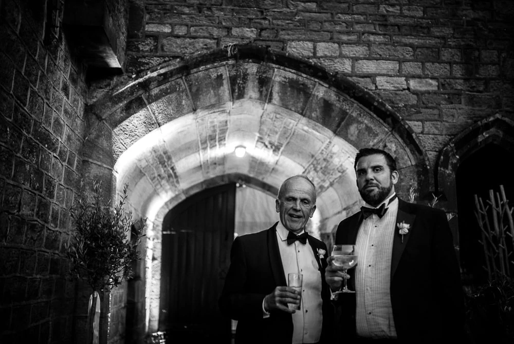 wedding guests who look like mobsters at upper house hayfield