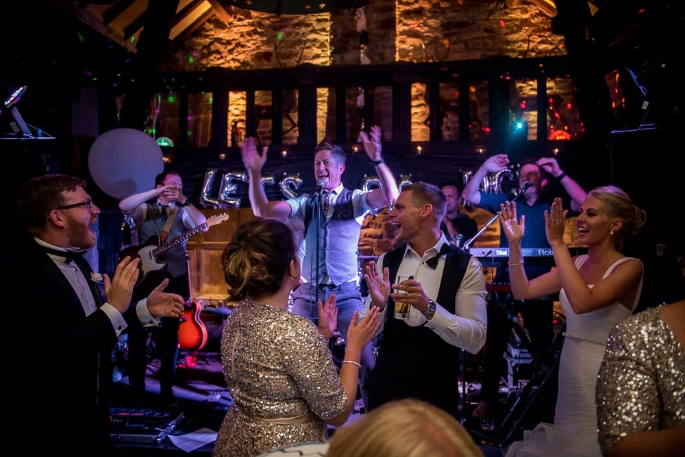 wedding party at upper house hayfield