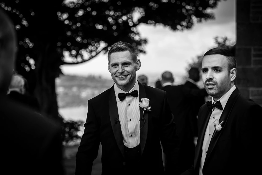 groom at wedding in church