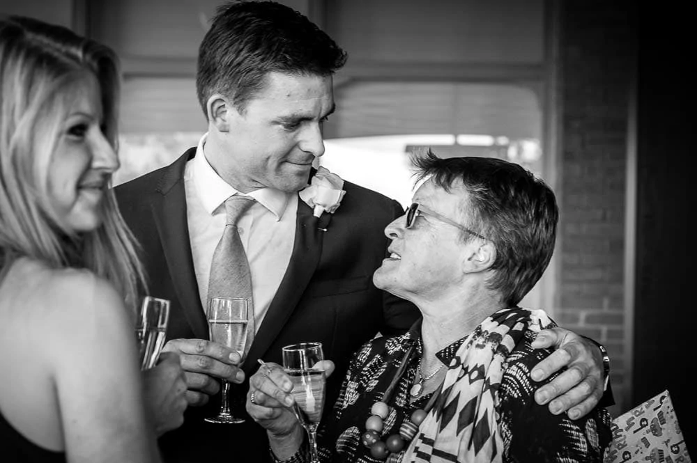 Olympian pete reed mbe hugging a guest