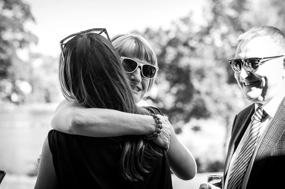 wedding hugs at the mere knutsford
