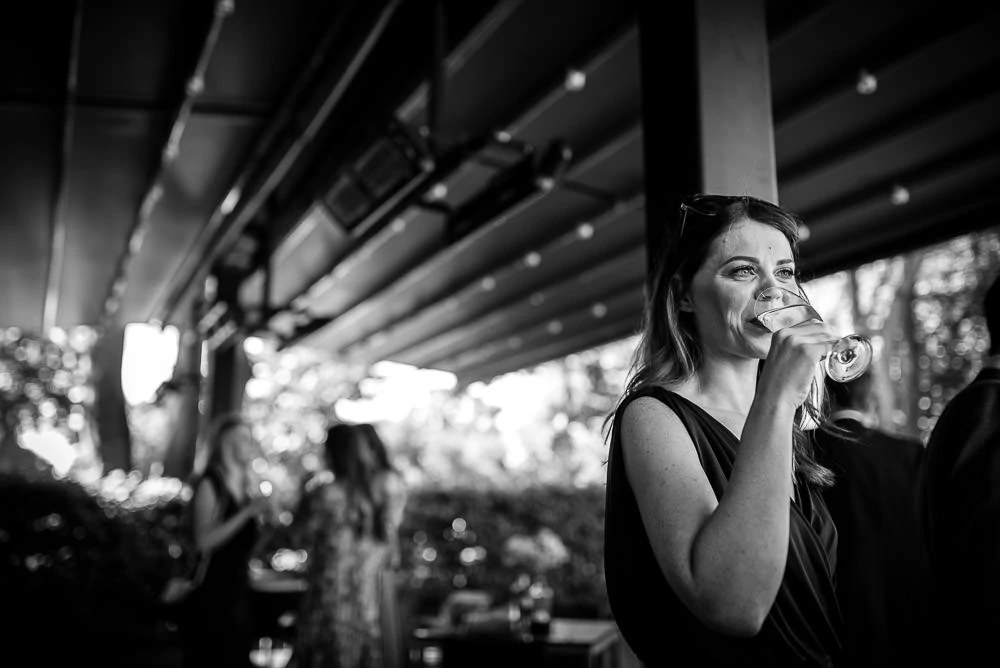 bridesmaid drinking