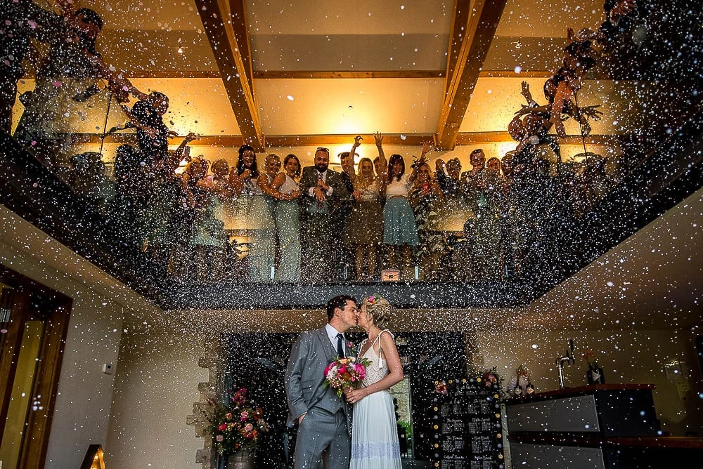 confetti photo at priory cottages