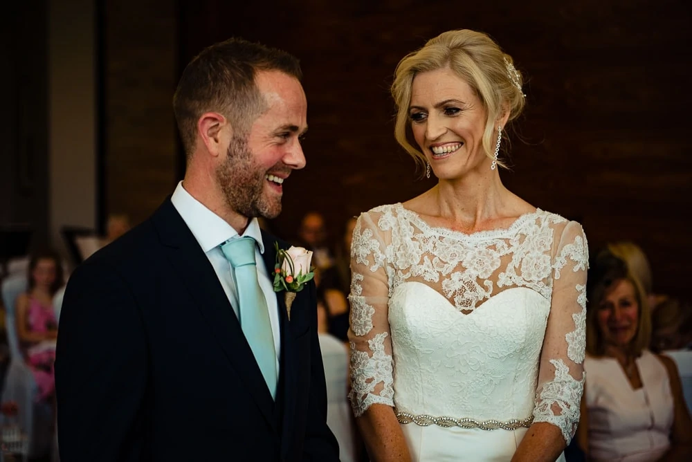 happy bride and groom at their wedding at rookery hall