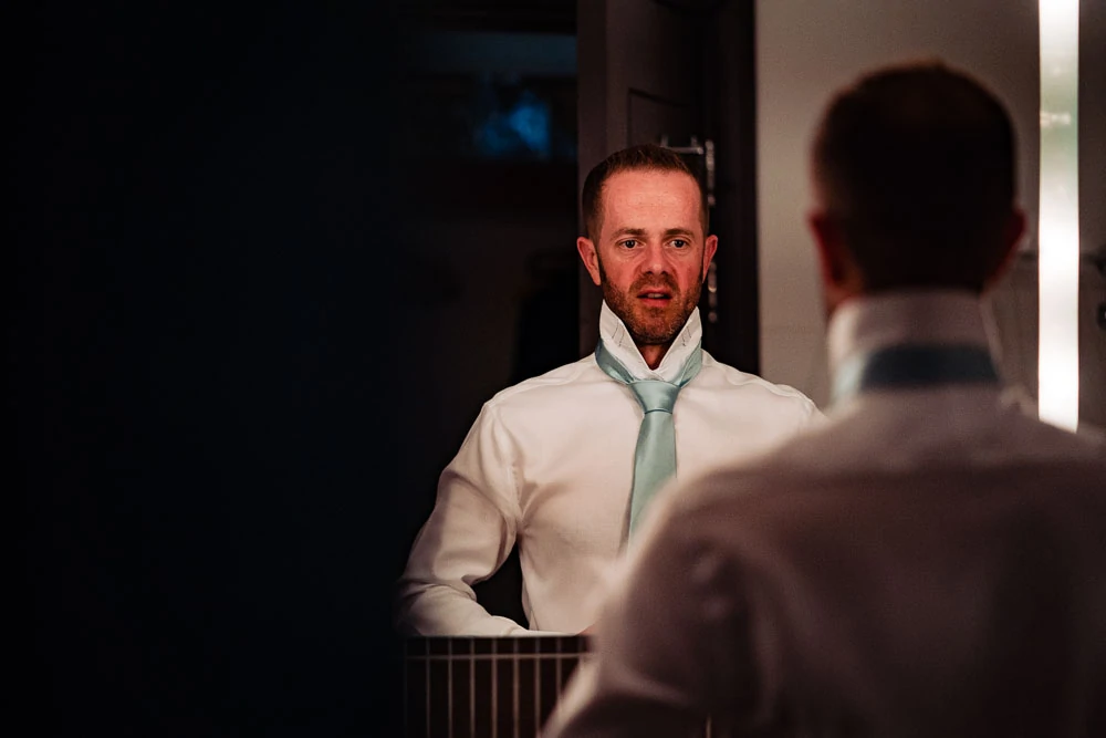 groom getting ready