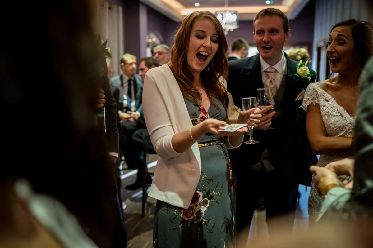 astonished wedding guest