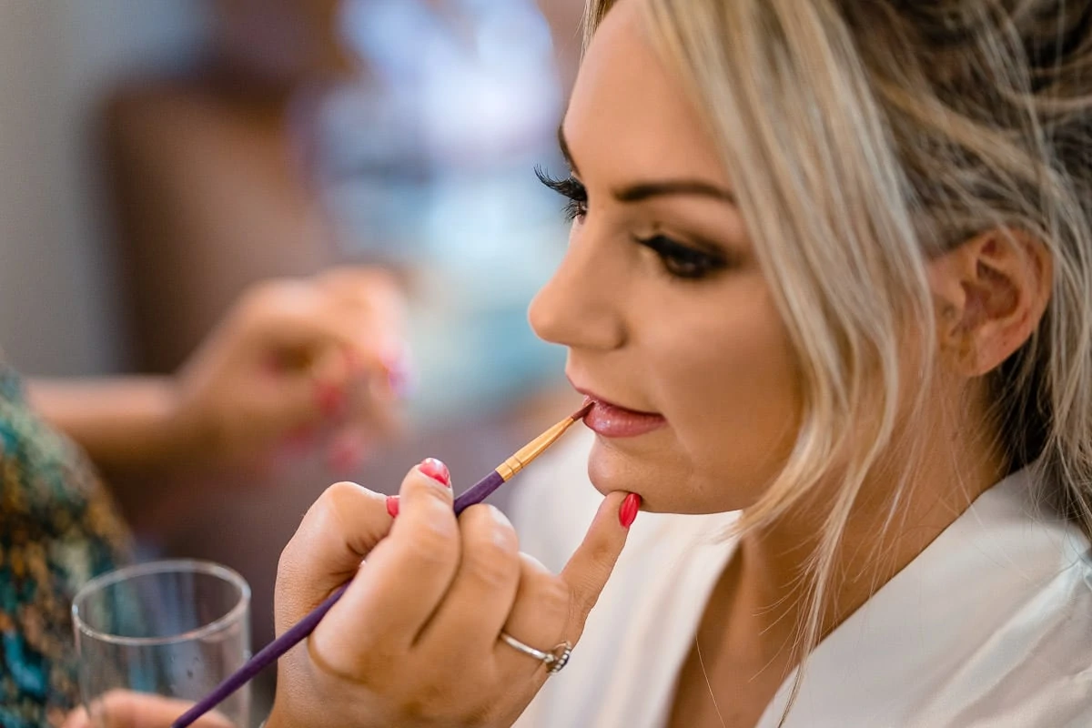 close up of bridal make up