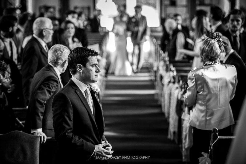 groom waiting for his bride