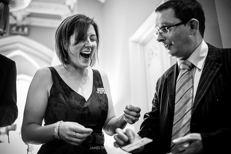 wedding guest amazed at magician