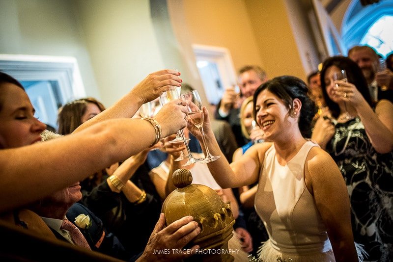 wedding guests toasting speeches