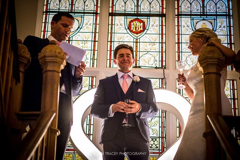 groom making a speech