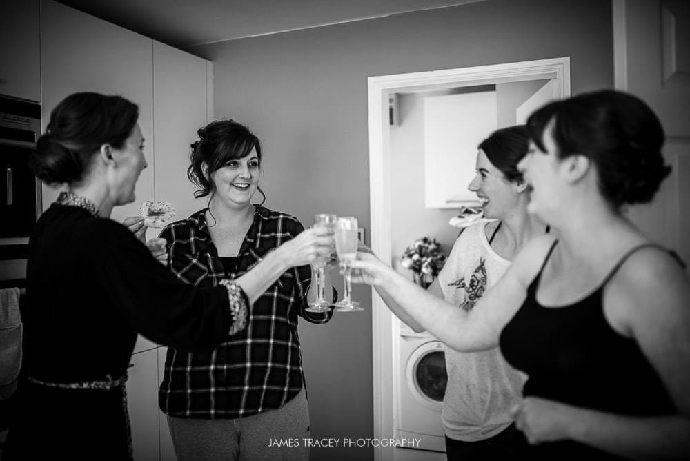 bride toasting wedding