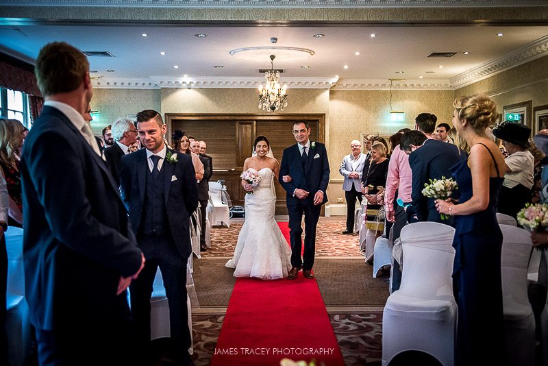 bride walking up the aisle