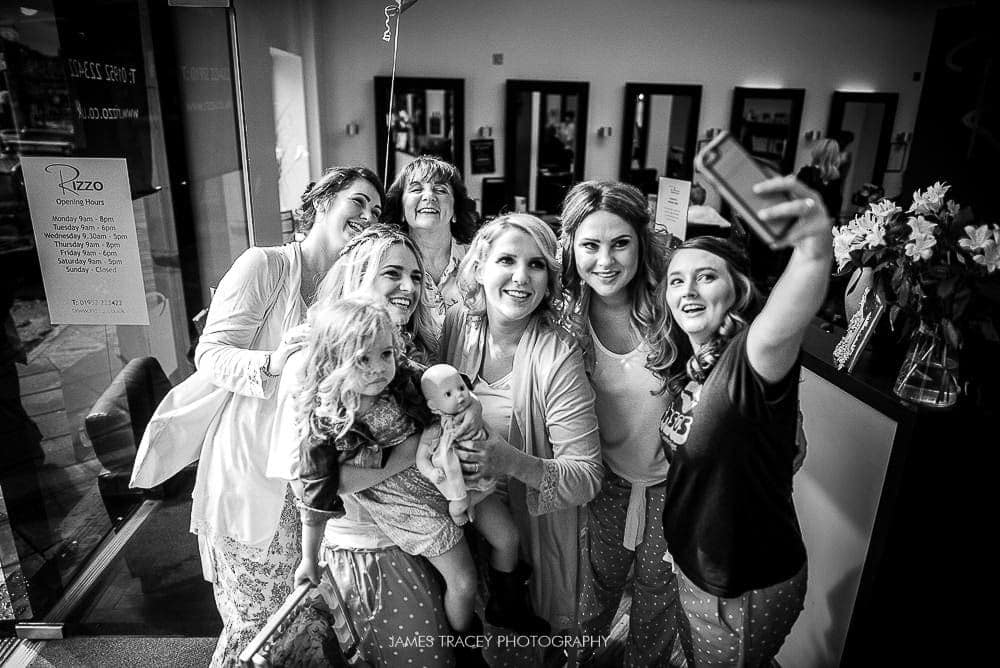 wedding party selfie