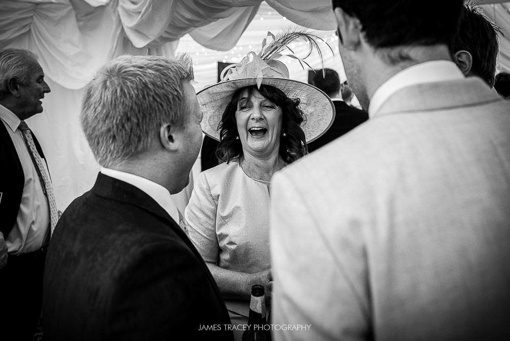 mother of the bride laughing