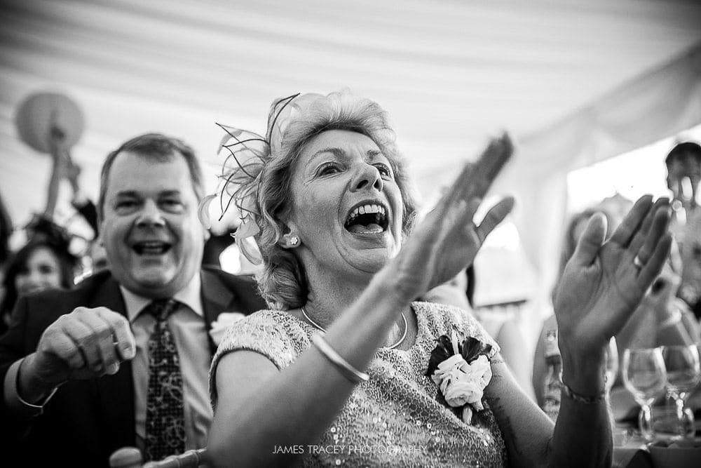 wedding guest lauging