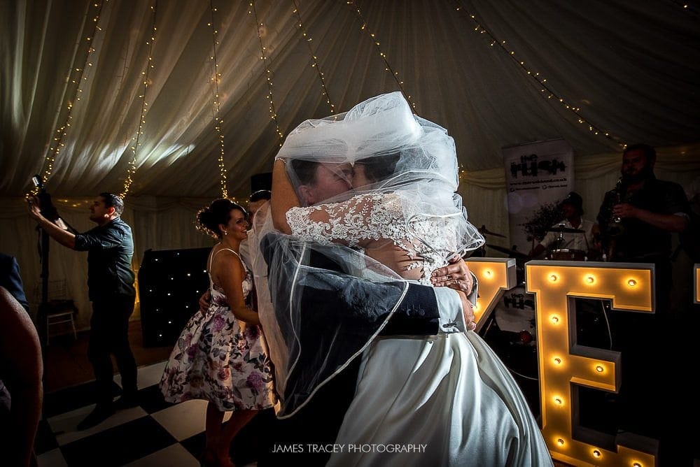 big hug after first dance