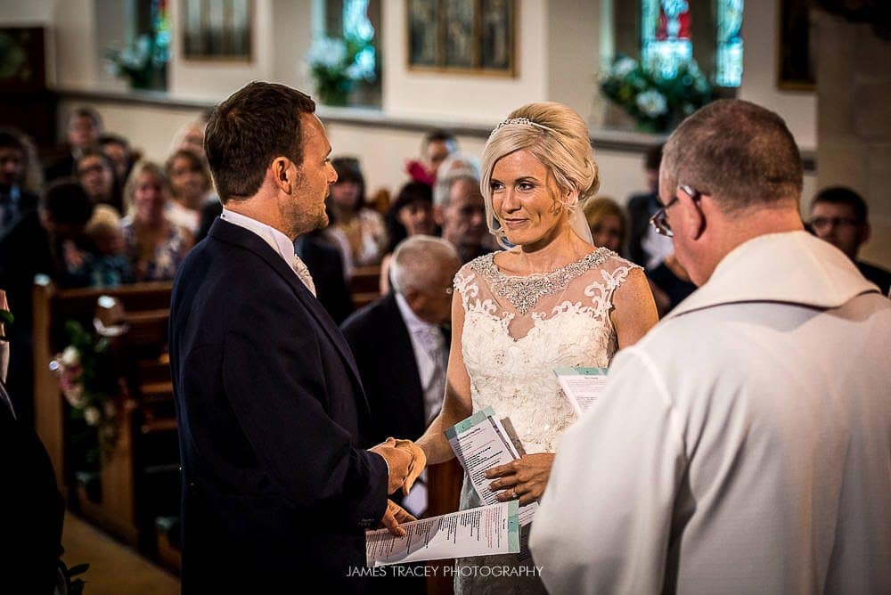 bride and groom getting married