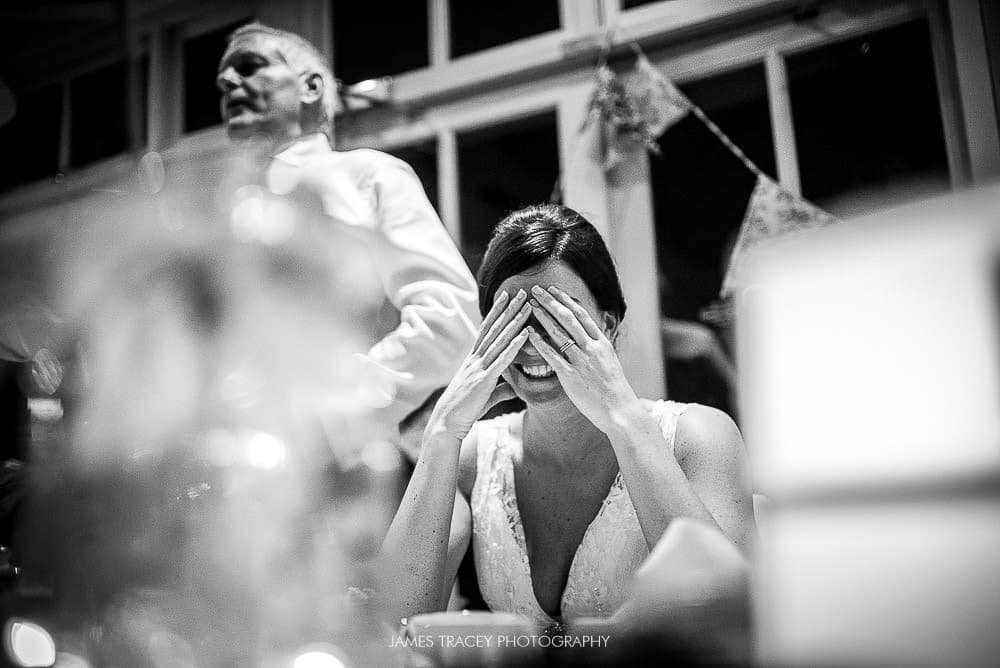 embarrassed bride at broadoaks country house