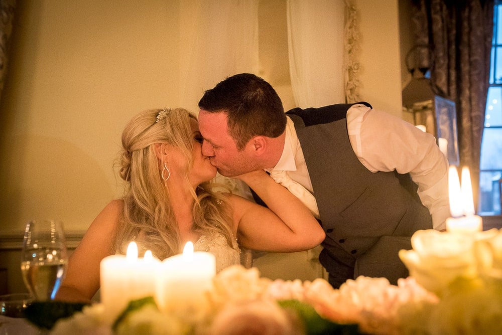 groom kissing his new wife