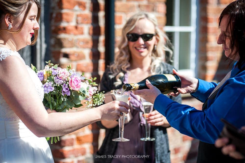 champagne being poured