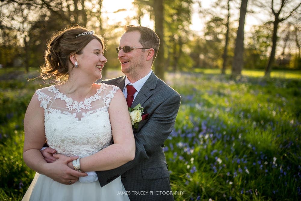 Sunset wedding photos at meols hall