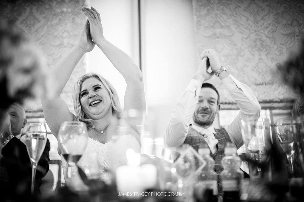 applauding at mottram hall wedding