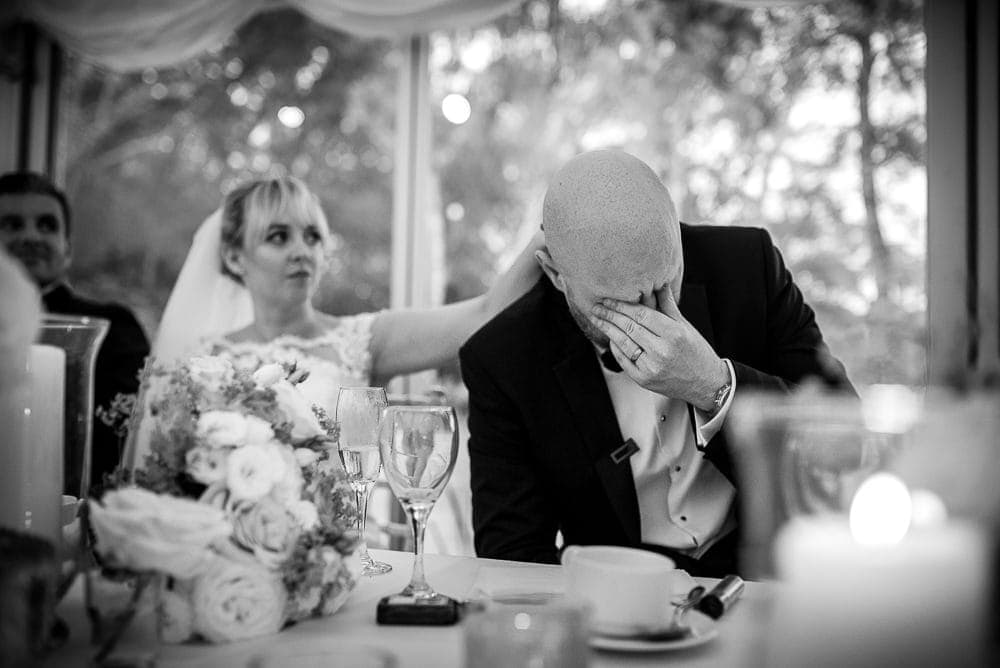 groom crying in speeches