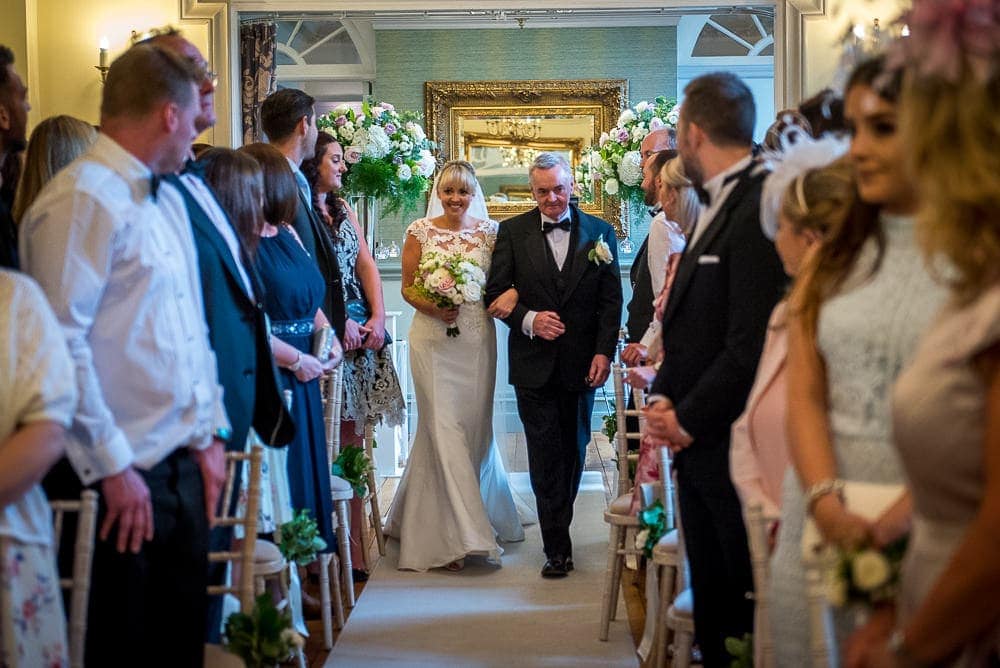 bride walking up the aisle