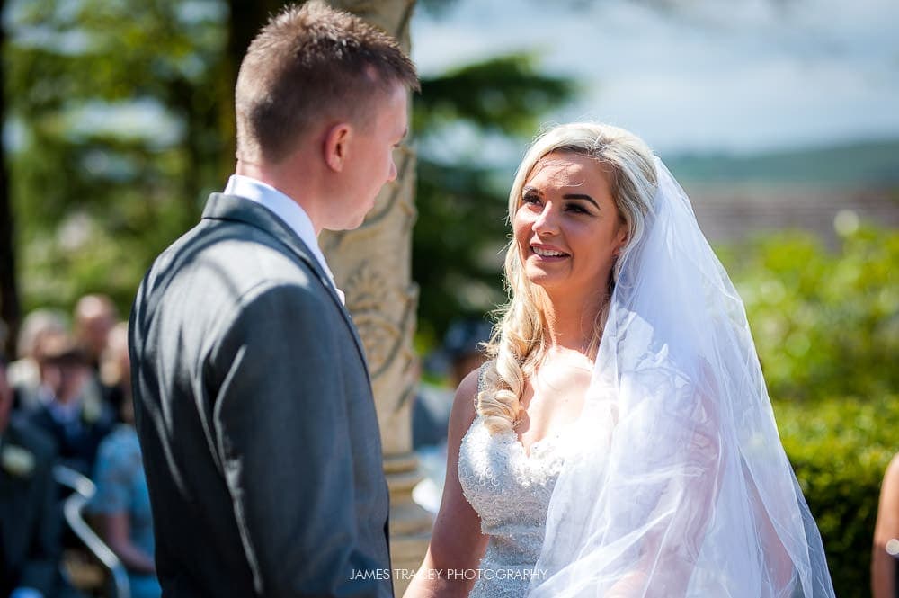 happy bride on her wedding day