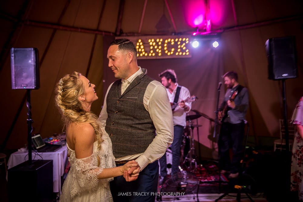 wedding first dance athidden river cabins