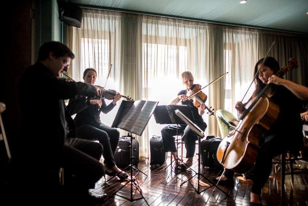 string quartet at a wedding